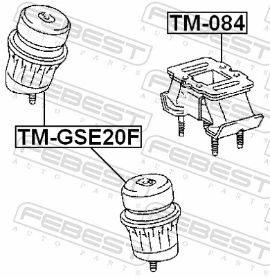 Coxim (suporte) traseiro de motor Lexus IS  E2