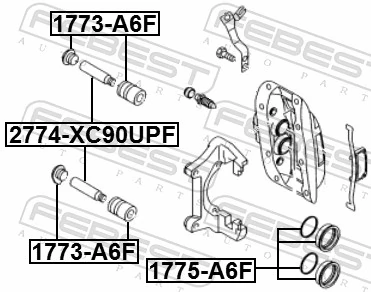 Kit de reparação de suporte do freio traseiro BMW 5 sedan (E39) (1995 - 2003) 