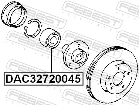 Rolamento de cubo dianteiro 9036932004 Toyota