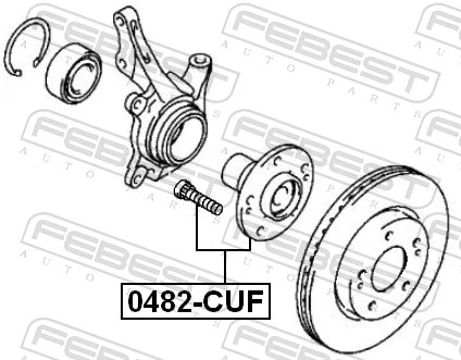 Cubo dianteiro para Mitsubishi Outlander I CU