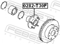 0282T30F Febest Cubo dianteiro
