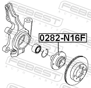 Cubo dianteiro para Nissan Almera II N16