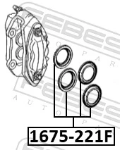Kit de reparação de suporte do freio dianteiro Mercedes S  C216 ao melhor preço