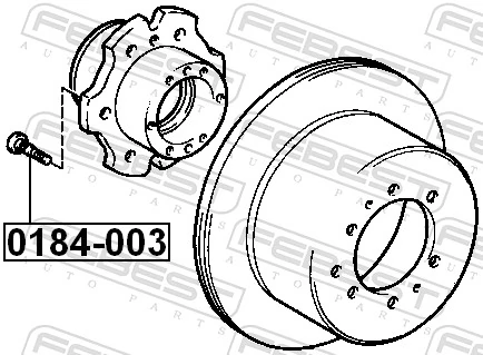0184003 Febest Prego de roda traseiro