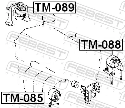 Coxim (suporte) traseiro de motor Toyota Yaris preço, a partir de 34,42 USD