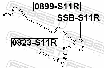  Montante de estabilizador traseiro Subaru Forester II SUV (S11, SG) (2002 - 2007) II