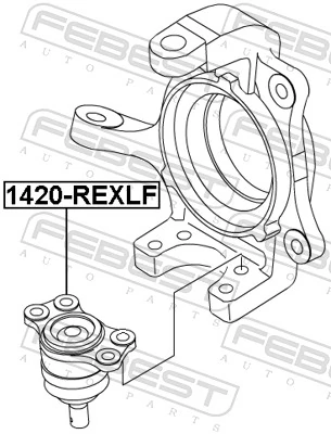 1420REXLF Febest Suporte de esfera inferior
