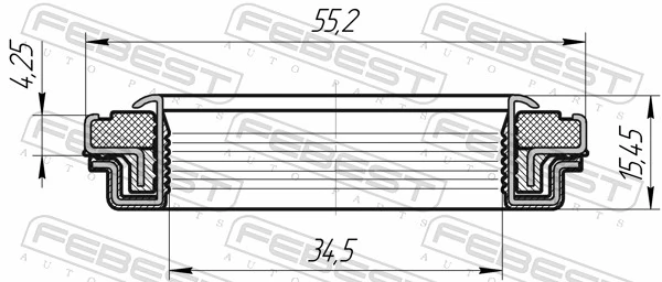 95RFW35550416X Febest Bucim de redutor do eixo traseiro