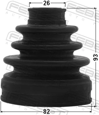 0215D40 Febest Bota de proteção interna de junta homocinética do semieixo dianteiro