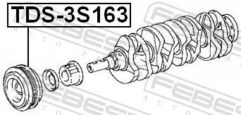 Polia de cambota para Toyota Camry III V10