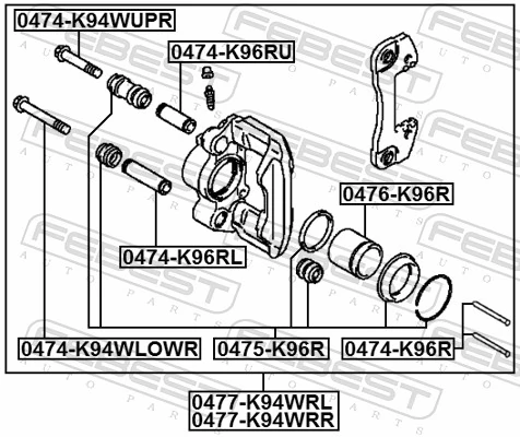 Compre MR307786 Chrysler Kit de reparação de suporte do freio traseiro