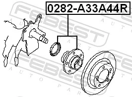 0282A33A44R Febest Cubo traseiro