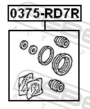 0375RD7R Febest Kit de reparação de suporte do freio traseiro