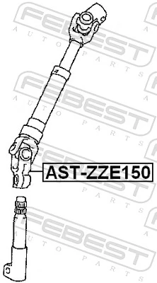ASTZZE150 Febest Veio da coluna de direção inferior