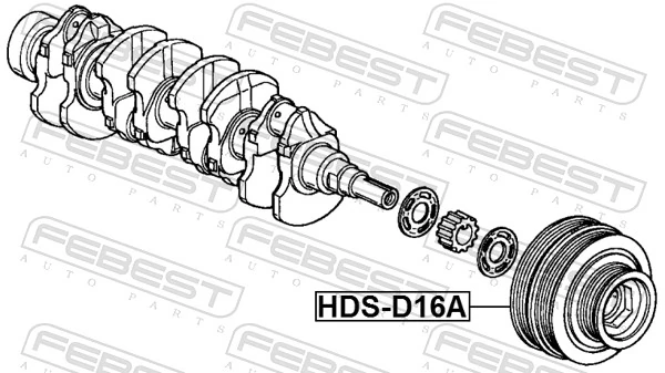 Polia de cambota para Honda Civic VI EJ9, EK3/4