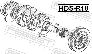 HDSR18 Febest Polia de cambota