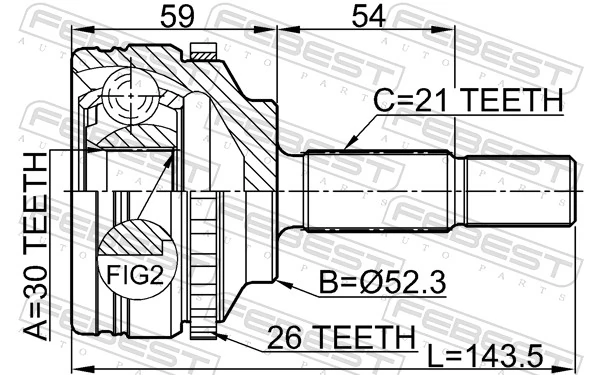 Junta homocinética externa dianteira para Renault Clio II BB, CB