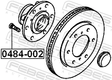 0484002 Febest Prego de roda traseiro