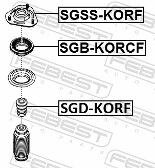 SGDKORF Febest Pára-choque (grade de proteção) de amortecedor dianteiro