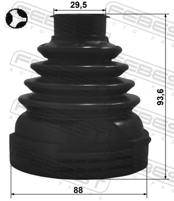 Bota de proteção interna de junta homocinética do semieixo dianteiro Citroen Jumpy II 