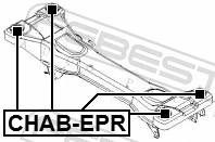 CHABEPR Febest Bloco silencioso de viga traseira (de plataforma veicular)