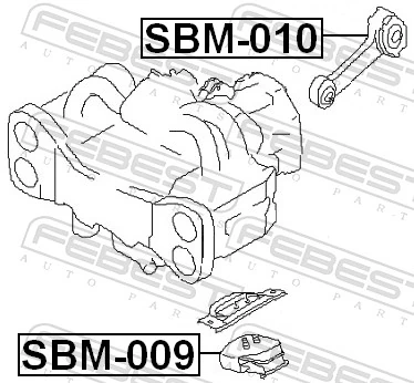  Coxim (suporte) dianteiro de motor Subaru Impreza I carrinha (GF) (1992 - 2000) I