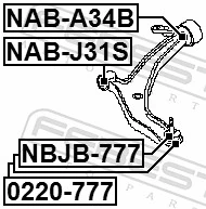 Bloco silencioso dianteiro do braço oscilante inferior Nissan Murano preço, a partir de 12,00 USD