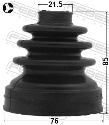 0115ACU35RT Febest Bota de proteção interna de junta homocinética do semieixo traseiro