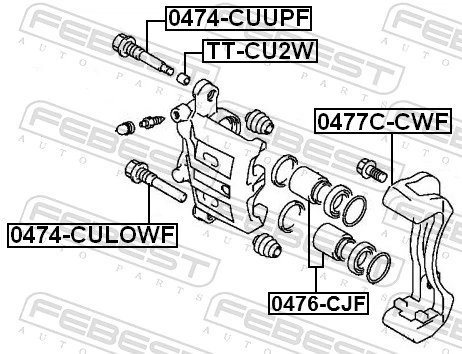 Braçadeira do freio de suporte dianteiro Chrysler MR307282