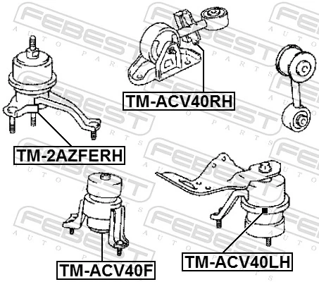 TMACV40LH Febest Coxim (suporte) esquerdo de motor