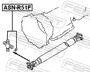 ASNR51F Febest Cruzeta da junta universal dianteira