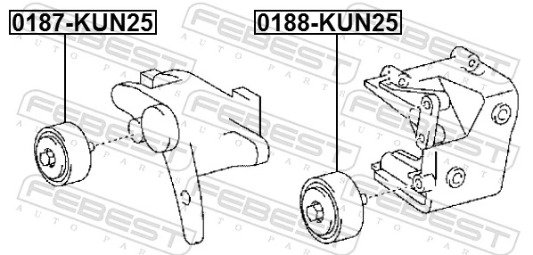 Rolo parasita da correia de transmissão para Toyota Hilux  KUN25