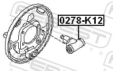 Compre Cilindro traseiro do freio de rodas de trabalho Nissan Note 