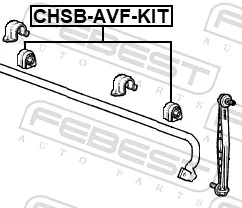CHSBAVFKIT Febest Kit de reparação de estabilizador dianteiro