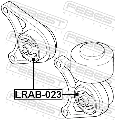 LRAB023 Febest Bloco silencioso dianteiro de travessa de fixação de redutor traseiro