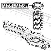 MZSIMZ3R Febest Espaçador (anel de borracha) da mola traseira superior