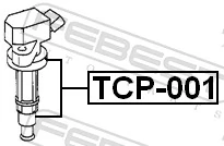 TCP001 Febest Ponta da vela de ignição