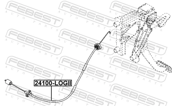 Cabo de embraiagem para Dacia Logan II L8_