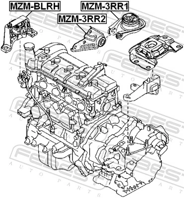 MZMBLRH Febest Coxim (suporte) direito de motor