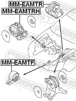 MMEAMTF Febest Coxim (suporte) dianteiro de motor
