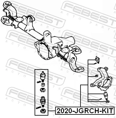 2020JGRCHKIT Febest Suporte esférico inferior + superior, kit
