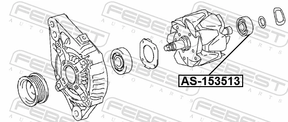  Rolamento do gerador Toyota RAV4 I Cabrio SUV (SXA 10) (1997 - 2000) I Cabrio