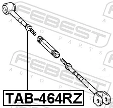 TAB464RZ Febest Bloco silencioso da barra Panhard (de suspensão traseira)