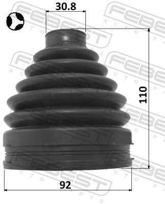 Bota de proteção interna de junta homocinética do semieixo dianteiro Ford Transit VI V347/8