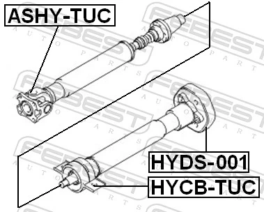 HYCBTUC Febest Rolamento suspenso da junta universal