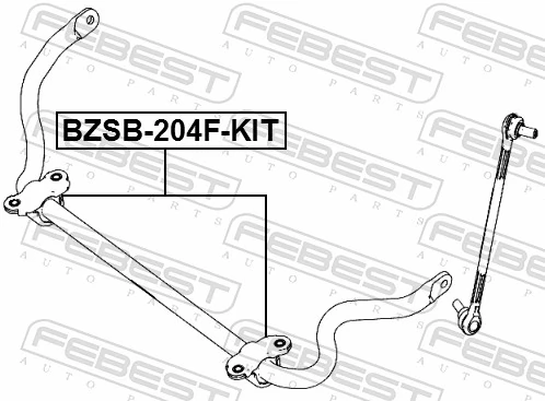 BZSB204FKIT Febest Bucha de estabilizador dianteiro