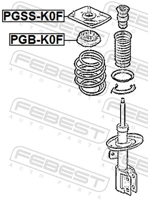 Rolamento de suporte do amortecedor dianteiro Opel 9805572080