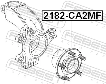 2182CA2MF Febest Cubo dianteiro