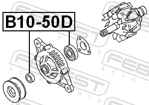B1050D Febest Rolamento do gerador