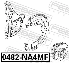 0482NA4MF Febest Cubo dianteiro